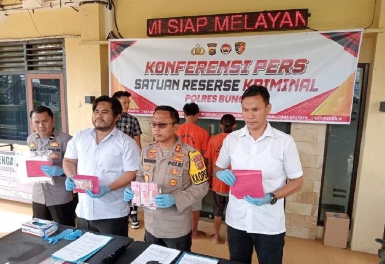 Polres Bungo Tangkap Dua Pelaku Pembuat Uang Palsu